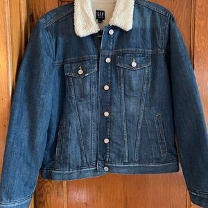 Sherpa lined Gap denim jacket